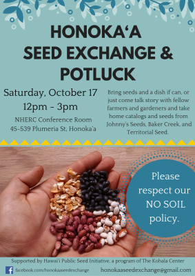 Honokaa Seed Exchange Flyer