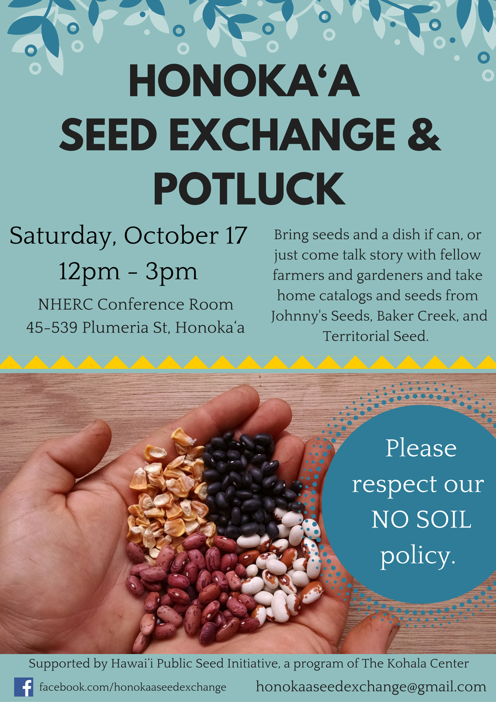 This Saturday: Fall Honoka‘a Seed Exchange and Potluck