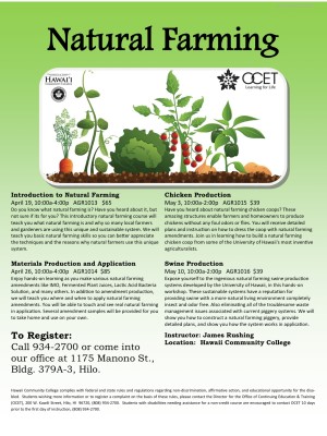 HCC Natural Farming Classes